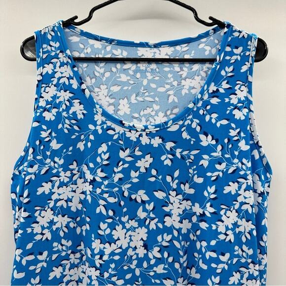 Draper James Sleeveless Floral Print Tank Ruffle Trim Mini Dress Size L/XL - Picture 3 of 9